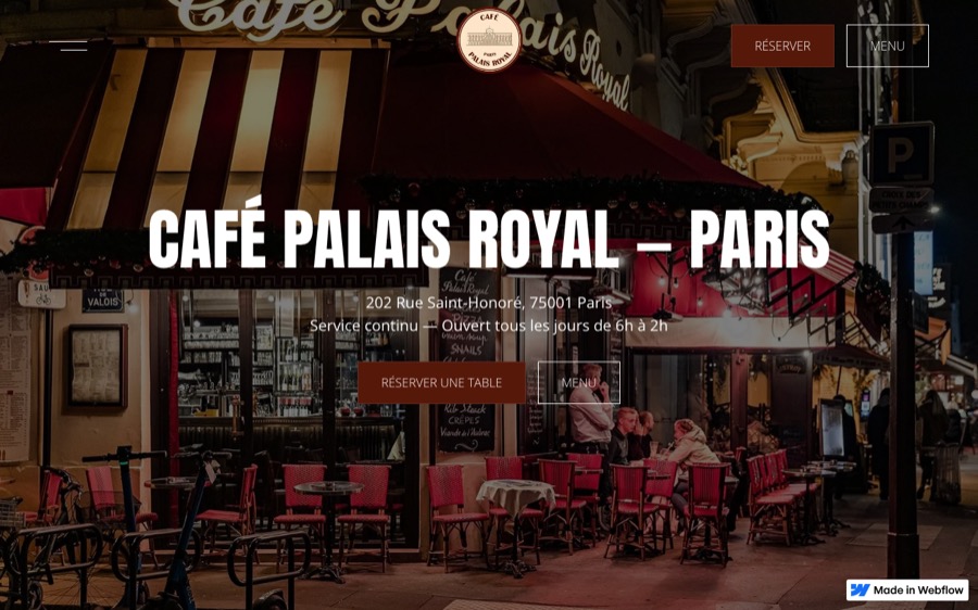 Site du Café Palais Royal